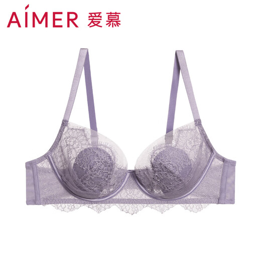 Adoration Admiration Petal Underwear Summer Thin Large Breast Reducing/Small Breast Push Up Bra Panty Set AM2023006 Petal Underwear Set-Fishtail Gray 80B 160