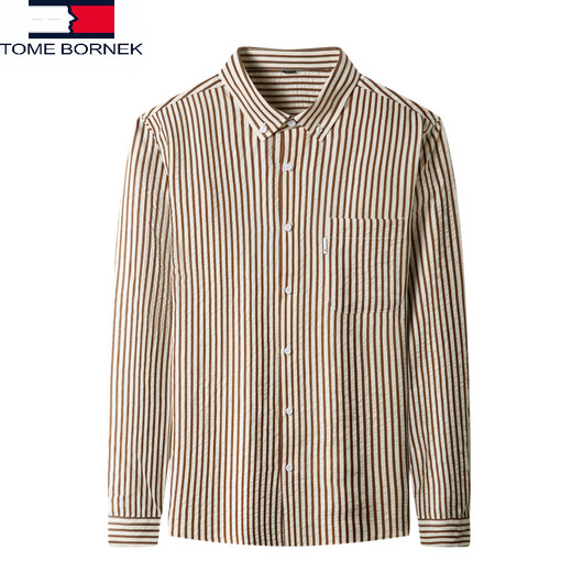 
Tommy Hee Kelly Tommy America Spring and Autumn New Men's Long Sleeve Shirt Anti-Wrinkle-Free-Iron High-end Casual Striped Shirt Jacket Trend C719 Blue XL 175/Suggested 130-145Jin [Jin equals 0.5 kg]