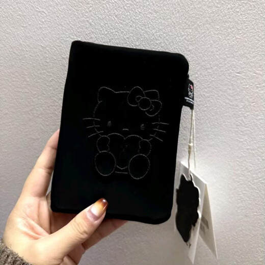 小红书同款凯蒂猫刺绣护照夹可爱卡通绒布卡包旅行多功能证件收纳 kitty猫护照夹【1个】