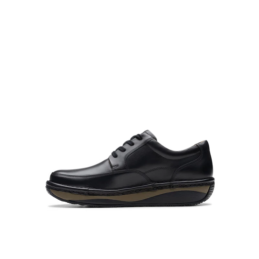 Clarks Qile air cushion king series men's shoes new soft and breathable business casual commuter lovable leather shoes daddy shoes black 261798387 42