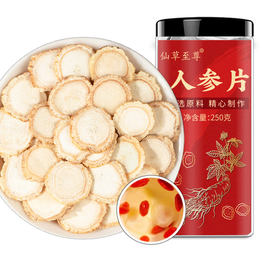 Fairy Grass Supreme Ginseng Slices 250G, Changbai Mountain Raw Ginseng Slices, Suppe einweichen, Wein einweichen und den Ältesten für das Drachenbootfest Geschenke geben