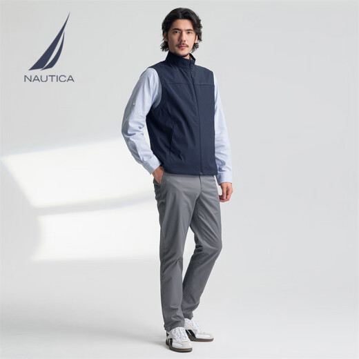 
NAUTICA [Big Promotional Product] Men's Clothing 25 Spring and Summer New Comfortable and Versatile Business Casual Vest Vest Men JO5109 Navy Blue 4NV M