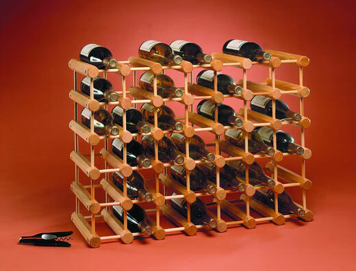 J.K. AdamsJ.K.Adams JK Adams Wood Modular Wine Rack with Natural Pins, 40 Bottles, Maple