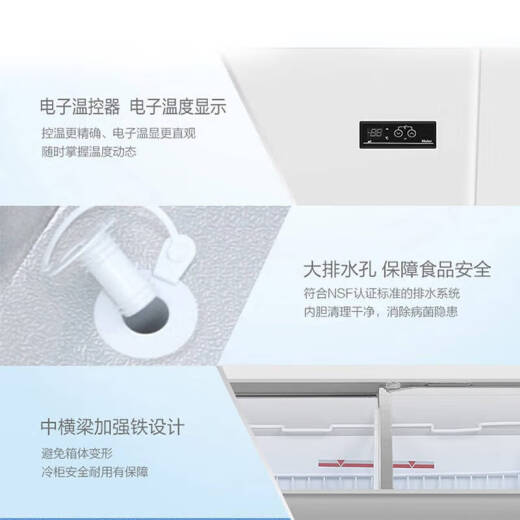 海尔（Haier）719升商用大容量雪糕柜海鲜冷冻柜汤圆速冻柜生鲜冷藏柜蛋糕奶茶店保鲜柜玻璃门岛柜 SC/SD-719HE 719L