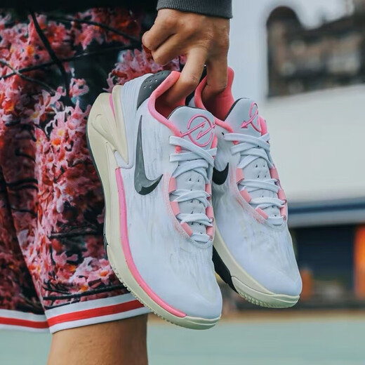 Nike (Nike) Chaussures masculines officielles Air Zoom G.T.CUT 2 EP non-glisser les chaussures de basket-ball pratiques décontractées résistantes aux hommes FD9905-101 ROSE WHITE 40