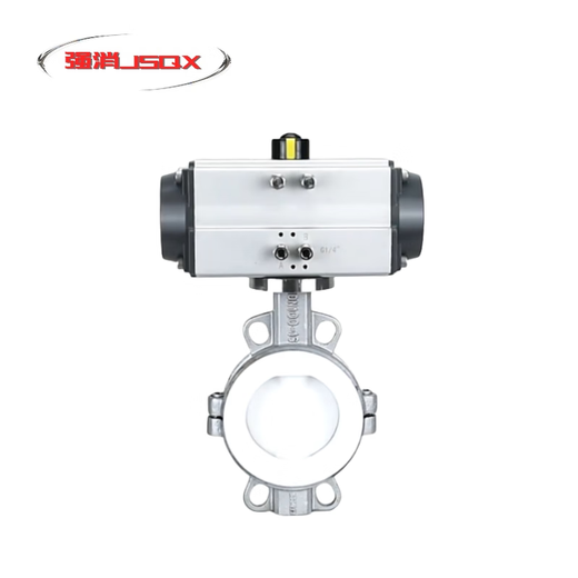 Pneumatic fluorine lining valve tetrafluoro plate with strong acid, alkali, anti-corrosion and explosion-proof cutting adjustment lining tetrafluoro valve D671F4 filter