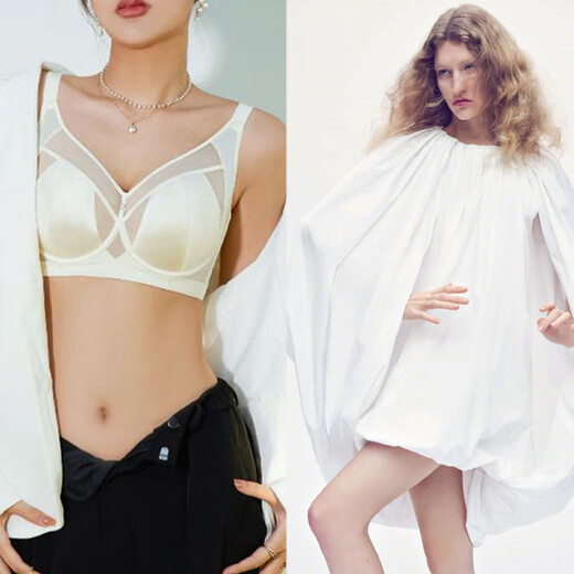 Victoria Palace Large Size French Sexy Underwear Breathable Big Breast Makes Smaller Push-up Adjustable Secondary Breast Reduction Anti-Sagging Bra Purple Red 40/90CDE Full Cup