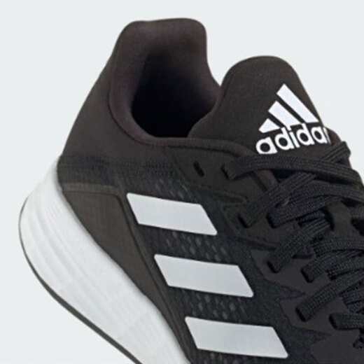 Adidas running shoes men's shoes women's shoes 2025 summer DURAMO SL low top cushioning sneakers lightweight breathable casual shoes JQ9716 black/white/dark gray 38