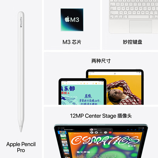 Apple iPad Air 11 英寸  M3芯片 25年新款平板电脑256GB WLAN版/MCA34CH/A蓝色*企业专享