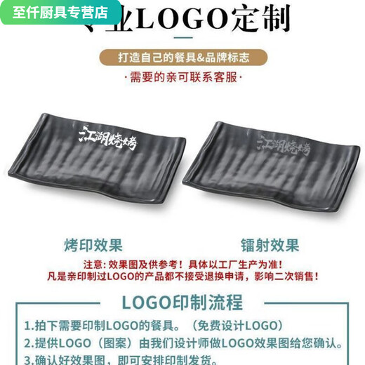 安俊晟密胺餐具盘子商用餐碟小吃碟子火锅店菜盘餐盘烧烤盘烤肉碟 ljp1098 半件36个