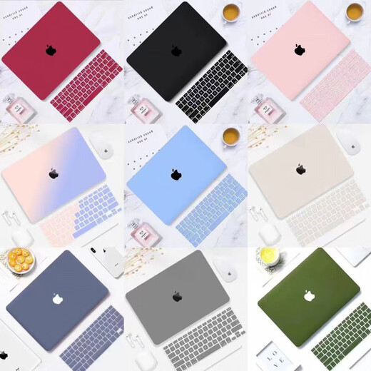 Adecuado para MacBook Protective Case Apple Computer Case M1Pro13 Apple Laptop 2024 New AI [Gradge Pink Blue] Cheese Keyboard Film y Dust Plug Old Pro13 [A1278]