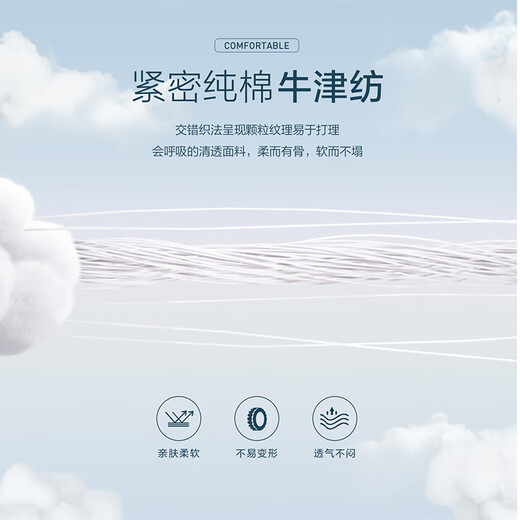 Heilan House (HLA) long-sleeved shirt men's Oxford lapel light business cotton shirt men's spring and autumn blue gray 22 M 175/92A recommended 68-74kg