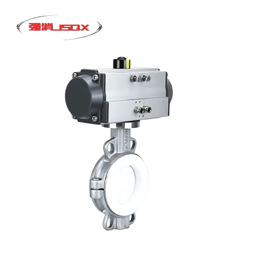 Pneumatic fluorine lining valve tetrafluoro plate with strong acid, alkali, anti-corrosion and explosion-proof cutting adjustment lining tetrafluoro valve D671F4 filter