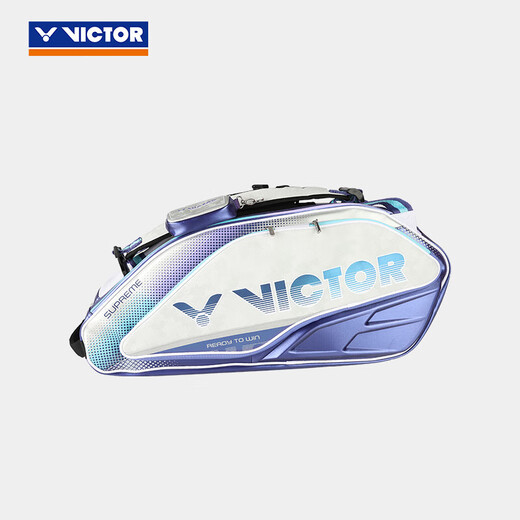 威克多（VICTOR）2025新款羽毛球包独立鞋仓多功能加大容量运动训练双肩包矩形包拍 六支装拍包BR9215 HB(月岩灰)