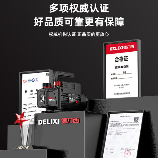Delixi (DELIXI) vacuum pump air conditioner special vacuum refrigerator refrigeration car exhaust experiment small pressure screen pump fit 2RS-2 (2L bipolar accessories) with visual meter 5