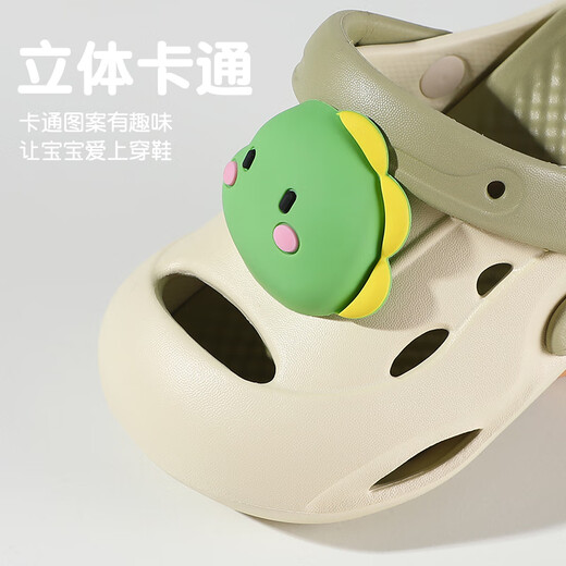ABC KIDS儿童洞洞鞋小童男童夏季凉鞋女童软底百搭沙滩鞋8608白粉24-25