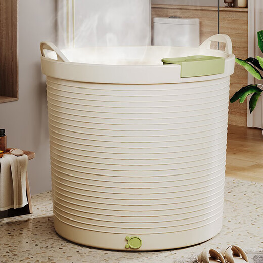 感温儿童洗澡桶浴桶大号宝宝泡澡桶家用小孩婴儿游泳桶可坐浴盆 天空蓝小号【基础款】