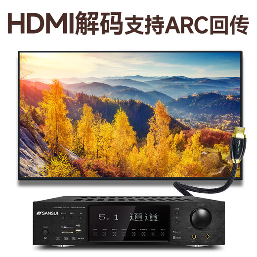 山水（SANSUI） F8 5.1无线家庭影院 木质家庭KTV音响套装 卡拉OK 落地式家居音响 5.1专享版【标配功放20A】