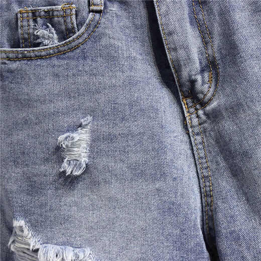 Xiangyunge 2025 NOUVEAU SUMBRE STYLE DE BISTOIRE DE DENIM RÉPOSÉ POUR LES FEMMES AVEC LA FAT MM SLAPT SLAMING LEG-LEG A-LINE PAPT TRENDY BLUID BLUE 9767 S 90-100JIN [Jin est égal à 0,5 kg]