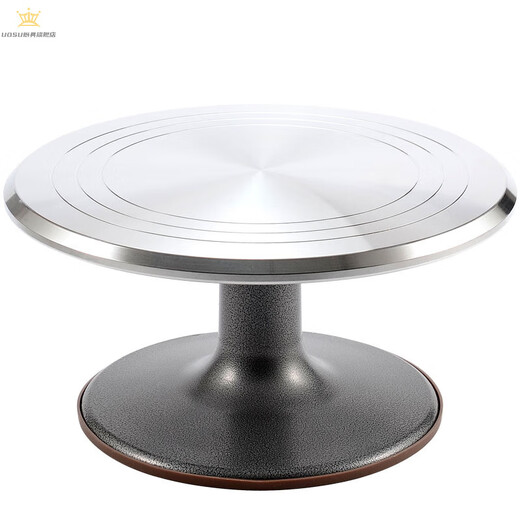 UOSU Cake Turntable Decoration Table Baking Tool Set Aluminum Alloy Support Table Rotating Plaster Household Commercial Decoration Thickened Commercial 12-inch Aluminum Alloy Model