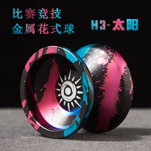 Timini Beginners Live Sleep Yo-yo, Firebower Teenager King Professional Yoyo Juego especial Yoyo Children E02-Black and Red Live Sleep (reciclaje a la vez) +10 cuerdas