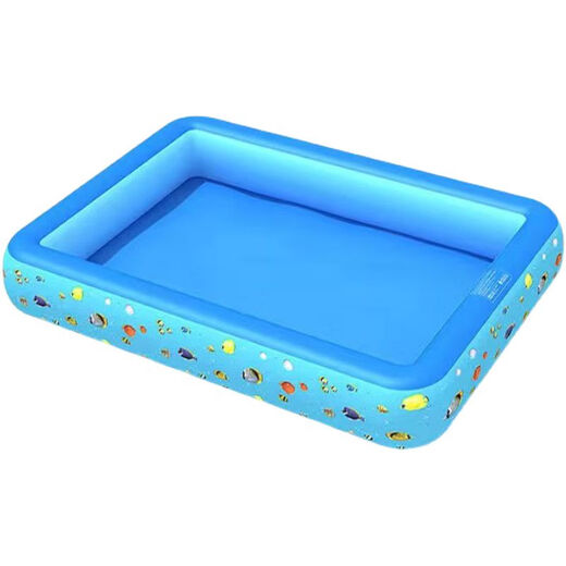 RSRDDY children's fishing pool magnetic toy set square park stall fishing pool shopping mall inflatable fish fishing 2.1 meters luxury package