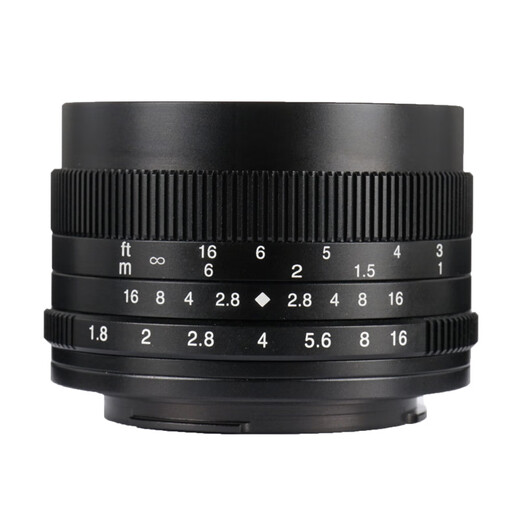 Seven Craftsmen Sony fixed focus lens E mount black 50mmF1.8 micro single lens large aperture fixed focus portrait landscape manual small spittoon a7m4 zv-e10 second generation a7c2