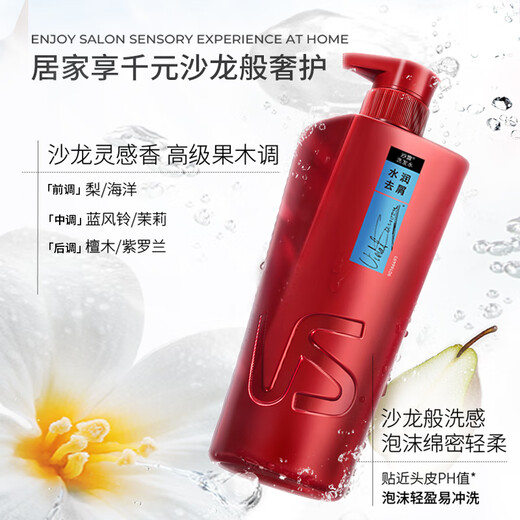 沙宣水润去屑洗发水男士女士通用洗500g*2+洗400g大红瓶洗发套装