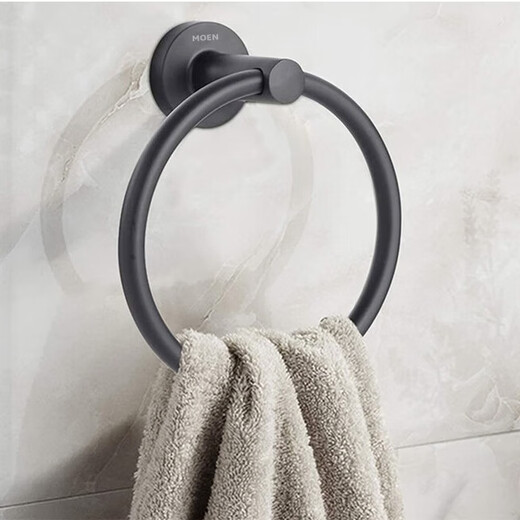 MOEN punch-free bathroom round towel rack 304 stainless steel towel ring household hand towel hanger toilet paper towel rod 304 towel ring-mirror