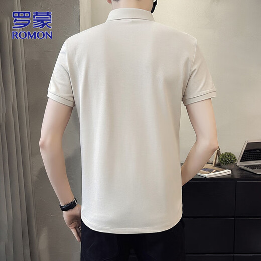 Romon camiseta de verano para hombres sólido color sólido camisa de polo de manga corta para hombres