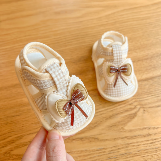 
Remtin summer 0-1 year old baby toddler sandals baby soft sole front shoes small-month-old cloth shoes bag toe infant shoes sunflower 11 inner length 12.0cm recommended 6-12 months