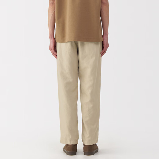 
MUJI men's twill straight pants men's long pants casual pants spring men's clothing AE0Z3C5S Beige L (175/88A)