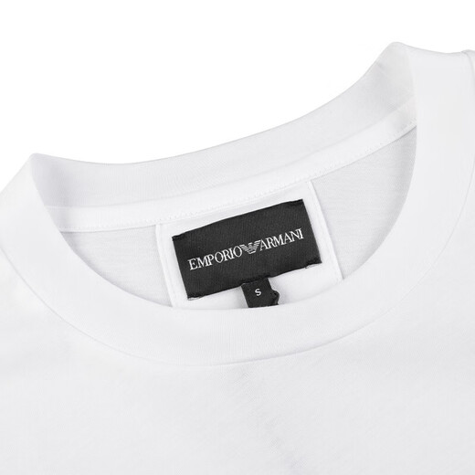 Armani (ARMANI) Men's Classic Versatile Fashion T-shirt 12006 Gift White M