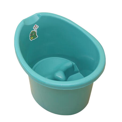 
WCZ baby bathtub can be folded baby sit and lie bath bucket integrated stool 0-6 years old can be sat and stepped on beans thickened. Bright yellow belt sit and stool 0-3 years old