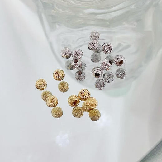 Changju Dixi 18K loose beads space beads lantern beads 2.5mm