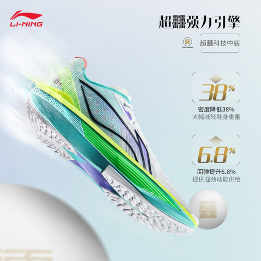 Li Ning Ultra Light Ultra Light 2025 Ultra Beng Technology Basketball Shoes Men's Shoes Breathable Professional Competition Sports Shoes Standard White/Fluorescent Yellow Green-8 Spring 42
