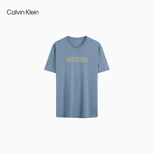 
Calvin KleinJeans 25 spring and summer new men's casual trend ck letter printing pure color pure cotton short-sleeved T-shirt 4RB854G CFF-Star Blue S