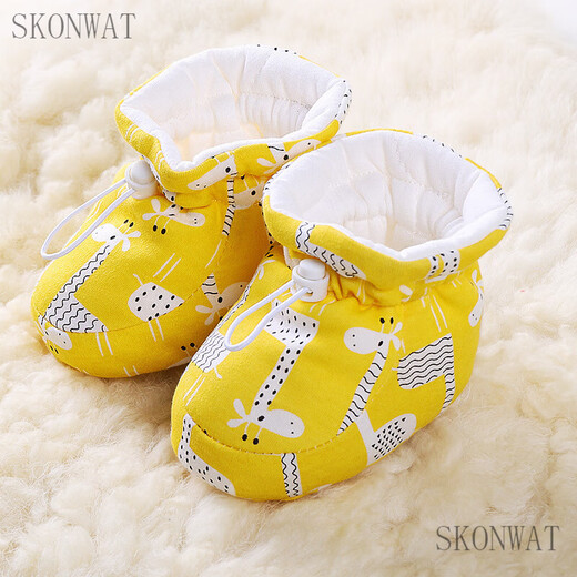 SKONWAT Neugeborene Babyschuhe, warme Winter-Baby-Schuhüberzüge, nicht fallende Frühlings-, Herbst- und Winter-Fußüberzüge, verdickte Baumwoll-Kleinkindschuhe, Pinguin, Innenlänge 11,5 cm (empfohlen für 0–6 Monate)