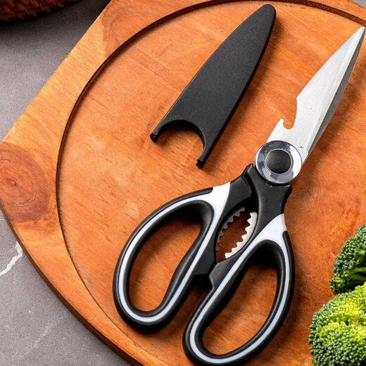 Multifunctional kitchen scissors extra large stainless steel Japanese strong chicken bone scissors for cutting meat and fish food scissors 1 pair No Specifications