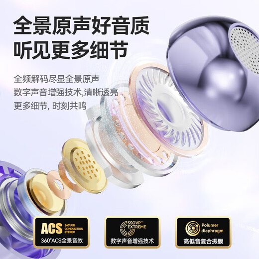 QY [2025 new top-end model] Bluetooth headphones ear clip type bone conduction concept ear hanging wireless open type not in-ear sports running invisible noise reduction AI suitable for Huawei Black丨Pulse Directional Sound Transmission丨High-frequency oscillator