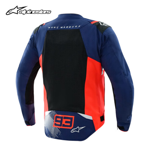 Alpinestars T-SPS V2 Un traje de montar en motocicleta de primavera estrella y verano malla Mesh transpirable Anti-caza Knight Motorcycle Traje de equitación Negro Black Bright Red and White 1342 (93 CO) M. M.