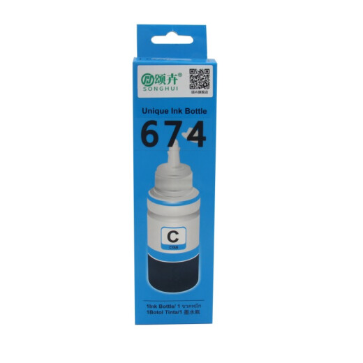 Songhui 674 Ink es adecuada para Epson Epson L1800 L805 L801 L850 1390 Suministro continuo R330 674 Rojo claro (la tinta fotográfica de alta calidad se puede mezclar con las originales sin bloquear)