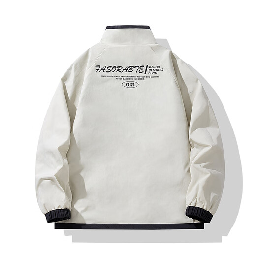 NASA MARVEL Jacket Men's Spring and Autumn Reversible Trendy Versatile Couple Stand Collar Jacket Casual Top Black L