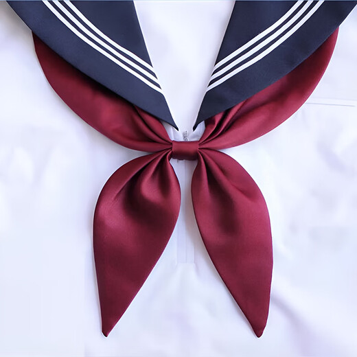 Suican snapdragon knot jk bow tie triangle scarf free sailor scarf Japanese college style red collar flower sweet bow wine red goldfish knot 1 pack