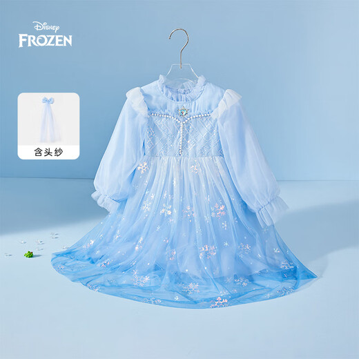 Disney Elsa Girls Princess Dress Dress Girls Autumn Clothing Autumn 2025 New New Product Birthday New Year's Day Dress Dress