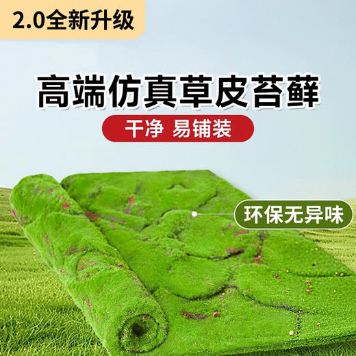 Elegant artificial moss decoration landscaping artificial turf window display moss micro landscape fake green plant bonsai coconut palm silk yellow green immortal moss about 1m*1m