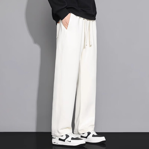 Fog Sky Casual Hosen für Männer in Frühlings- und Sommermodemarke Loose Spleißen gerade Hosen Khaki Drapery Vielseitige Sportarten American Hosen Männer CJ-6628 Khaki XL (Empfohlen 135-150jin [Jin gleich 0,5 kg]))