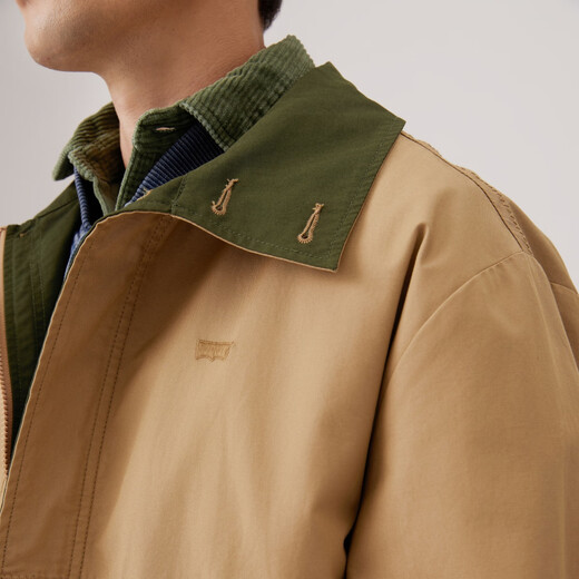 Levi's Levi's 25 new men's patchwork contrasting loose reversible Detroit jacket blue brown/green 001HW-0000 XL