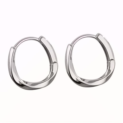 Guanpuge Fat Donglai same style pt950 platinum earrings for women Pt950 earrings temperament earrings platinum earrings fashionable sleeping Mobius earrings (pair)