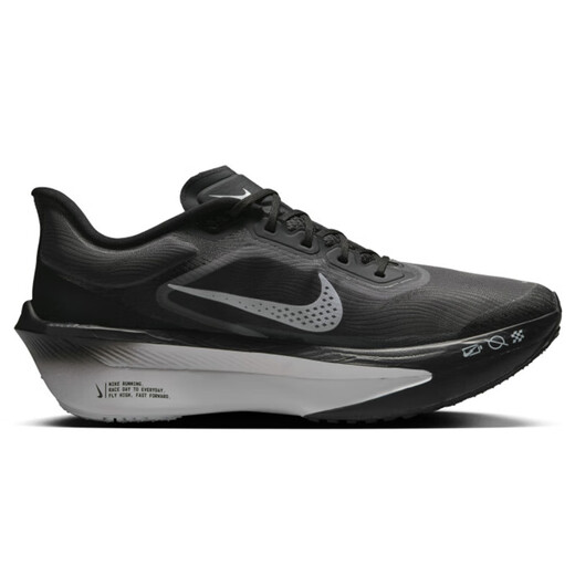 Nike NIKE Carbon Plate Running Shoes Men's Shock Absorbing ZOOM FLY 6 Sports Shoes FN8454-001 Black and White 42